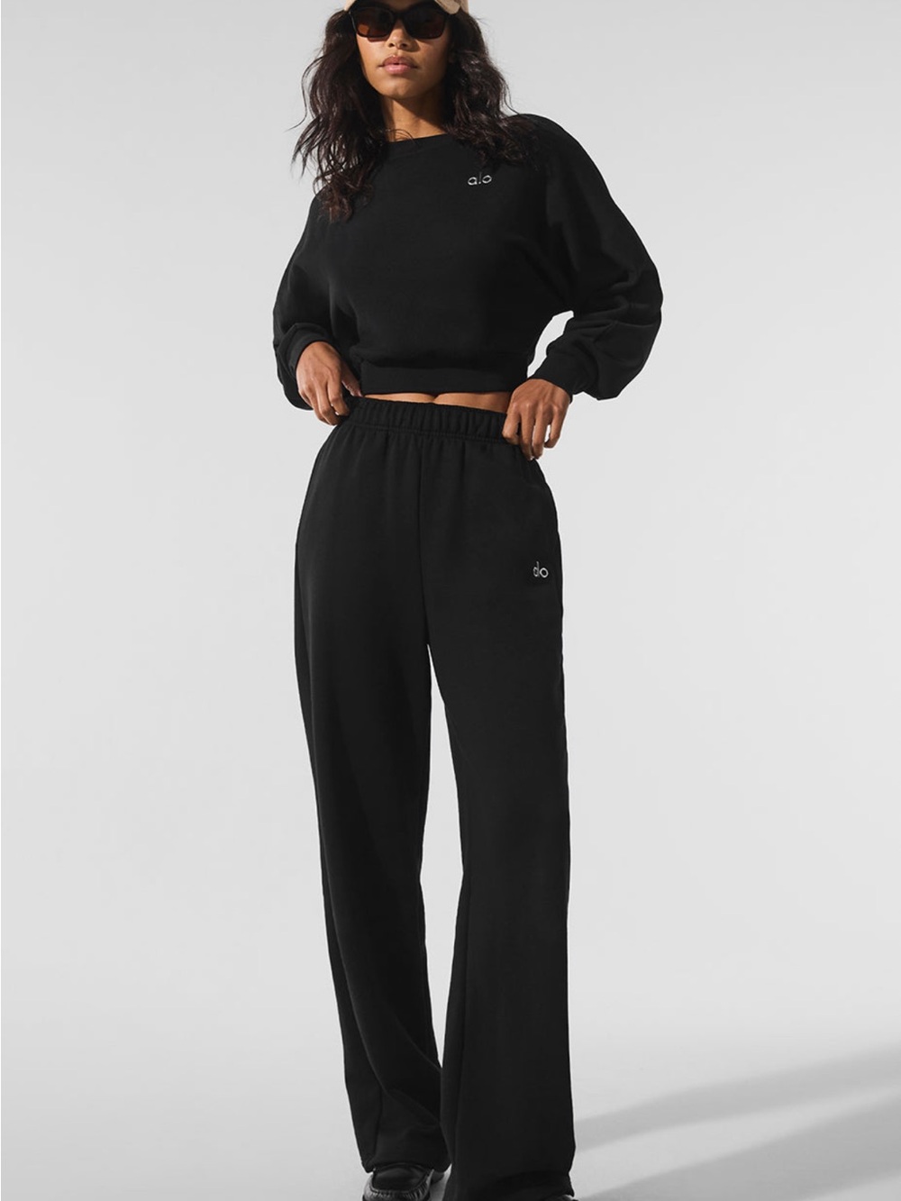 Alo Yoga Accolade Straight Leg Sweatpants Black XXS NWT